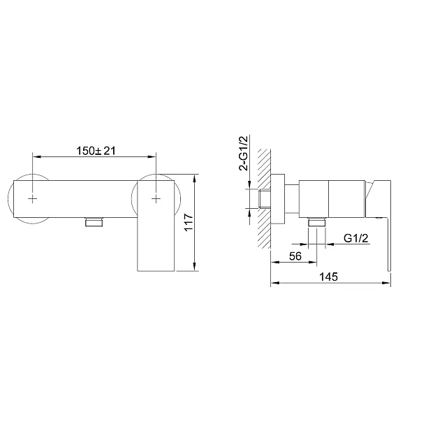 Mobi Runa bateria prysznicowa chrom 752315CA