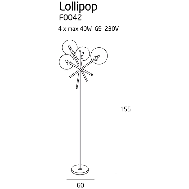 MAXLIGHT Lollipop lampa stojąca F0042