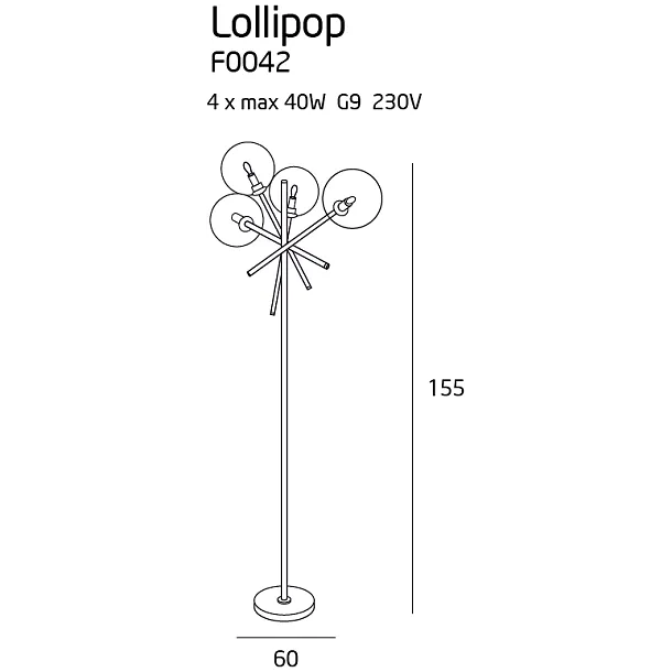 Lampa Podłogowa Lollipop od Maxlight