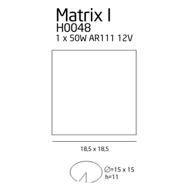 MAXLIGHT Matrix I oprawa halogenowa czarna H0048