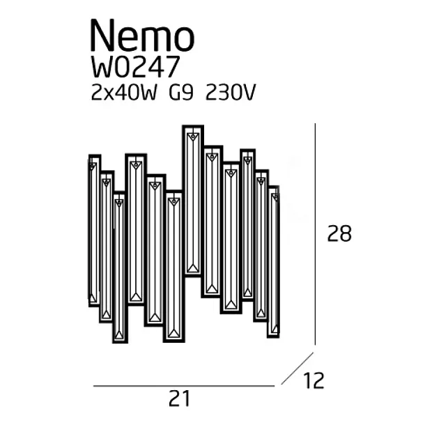 MAXLIGHT Nemo kinkiet W0247