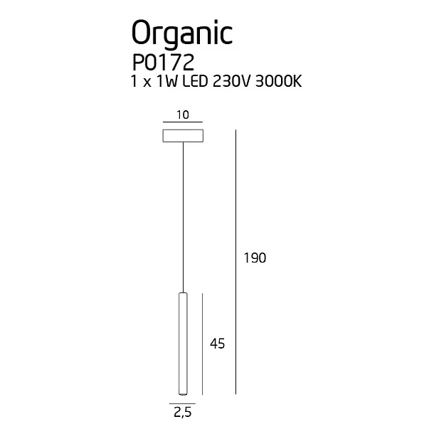 MAXLIGHT Organic Chrom lampa wisząca P0172