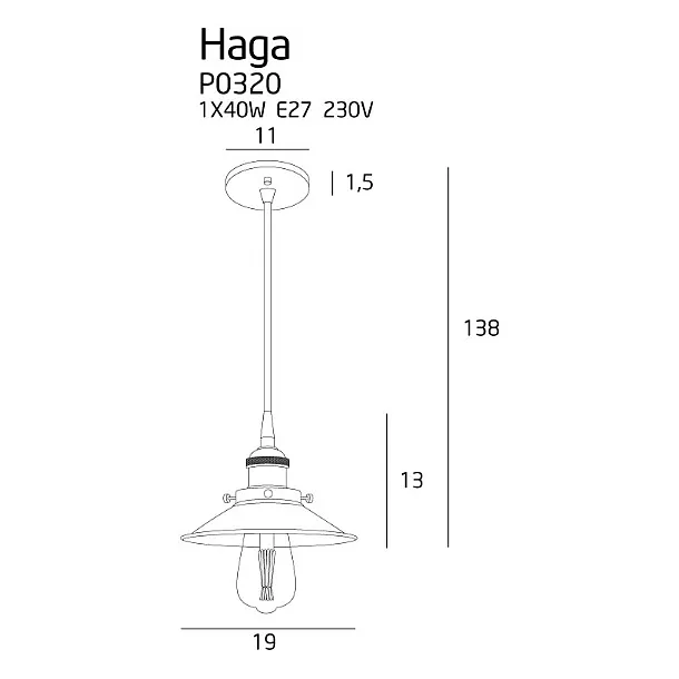 MAXLIGHT Haga lampa wisząca chrom P0320