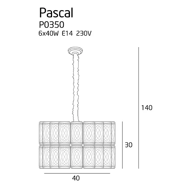 MAXLIGHT P0350 LAMPA WISZĄCA PASCAL