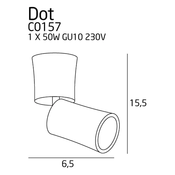 MAXLIGHT Dot lampa sufitowa czarna C0157