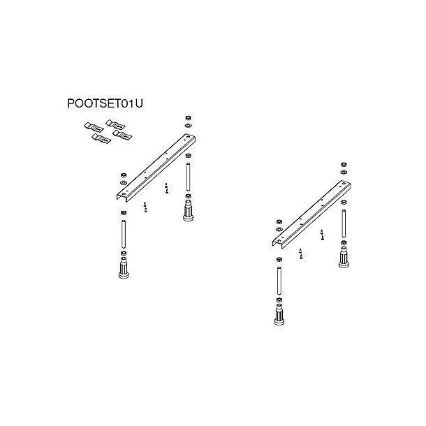 Riho nogi uniwersalne do wanny akrylowej POOTSET01U