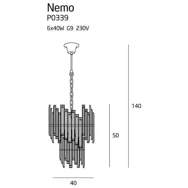 MAXLIGHT Nemo lampa wisząca mała P0339