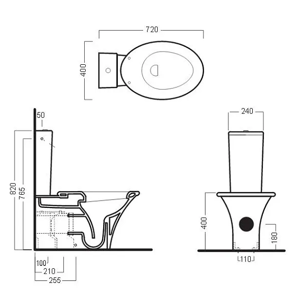 Hatria Sculture miska wc stojąca 72x40cm + deska Y0LG