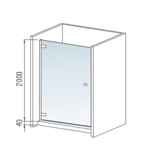 Mobi Quadra drzwi do wneki prysznicowej prawe/lewe 80x200cm P180