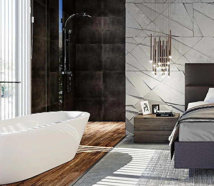 sypialna-z-wanna-wolnostojaca-wanna-wannawolostojaca-sypialnia-wanna-maxliving-1920x845.jpg Sypialnia w stylu soft loft | Wyposażenie wnętrz MAXFLIZ