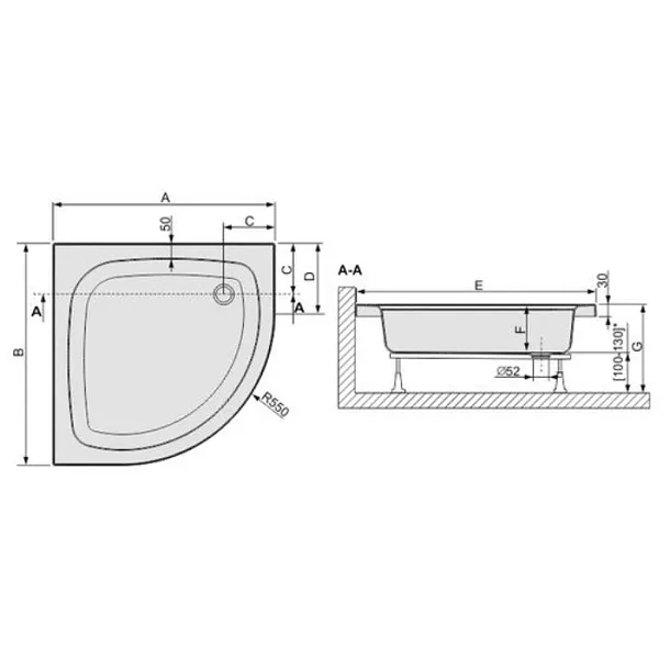 Sanplast Ekoplus brodzik 80x80cm 615131052001000