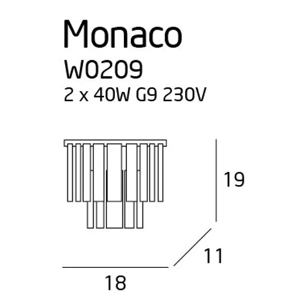 MAXLIGHT MONACO kinkiet W0209