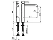 Noken Round bateria umywalkowa wysoka czarna 100208373