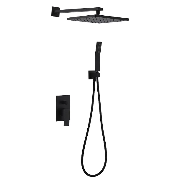 Mobi Runa Black zestaw prysznicowy podtynkowy czarny 10020064449BL