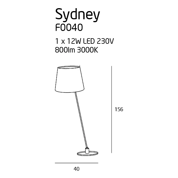 MAXLIGHT Sydney lampa podłogowa F0040