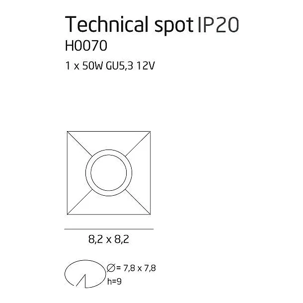 MAXLIGHT H0070 OPRAWA TECHNICAL SPOT