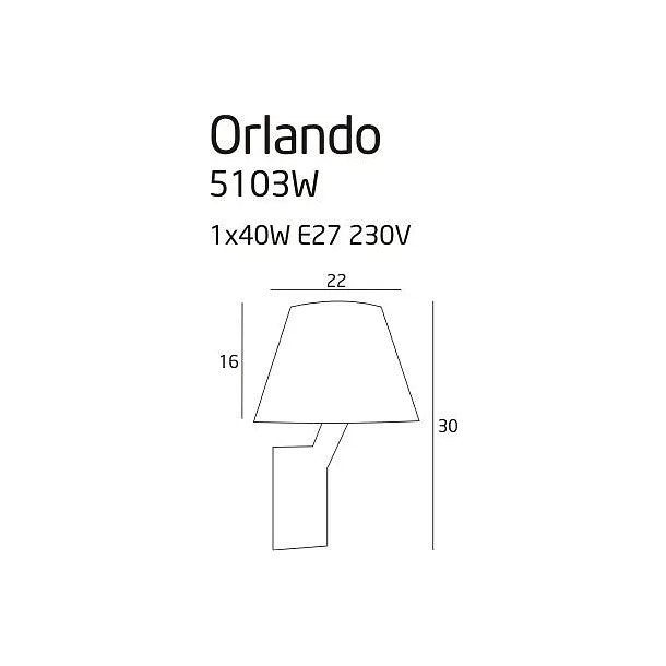 MAXLIGHT Orlando kinkiet czarny/ chrom 5103W/BL