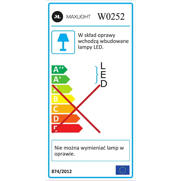 MAXLIGHT W0252 LUSTRO PODŚWIETLANE OKRĄGŁE IP44