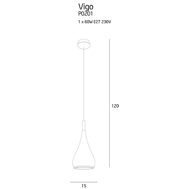 MAXLIGHT Vigo I Lampa wisząca chrom P0201