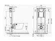 Mobitech 40 Mech stelaż wc+przycisk Mobiline One chrom+kostkarka+przekładka