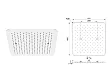 Steinberg 390 deszczownica sufitowa kwadratowa 40x40cm stal szlachetna polerowana 3904402
