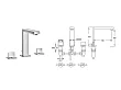 Steinberg 160 bateria umywalkowa 3-otworowa z korkiem chrom 1602000