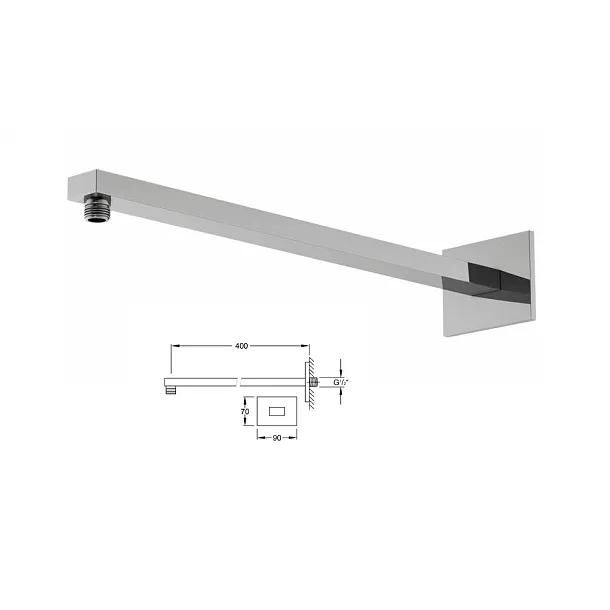 Steinberg 120 ramię deszczownicy ścienne 40cm chrom 1207900