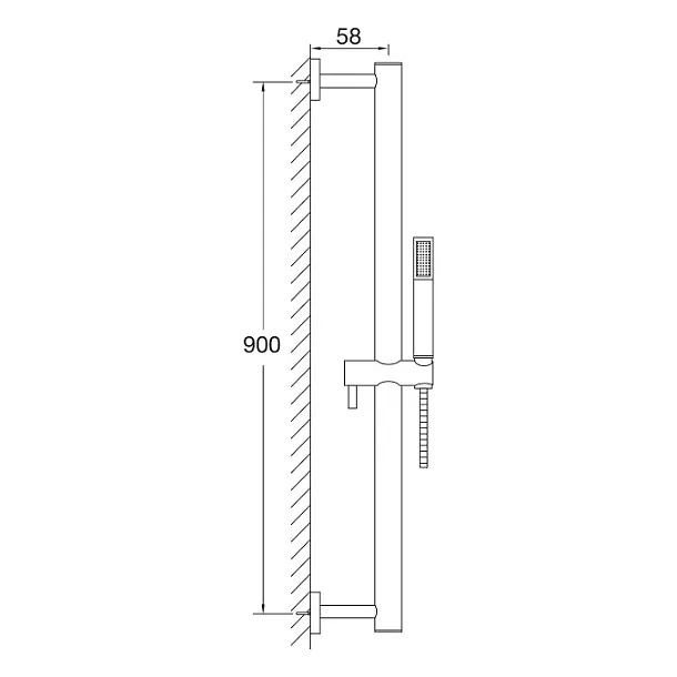 Steinberg 100 zestaw natryskowy czarny 1001601S