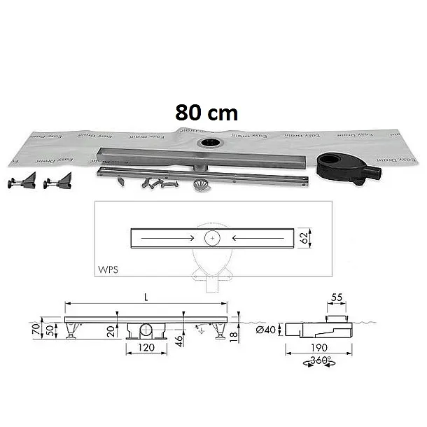 Easy Drain Project odpływ liniowy 80cm