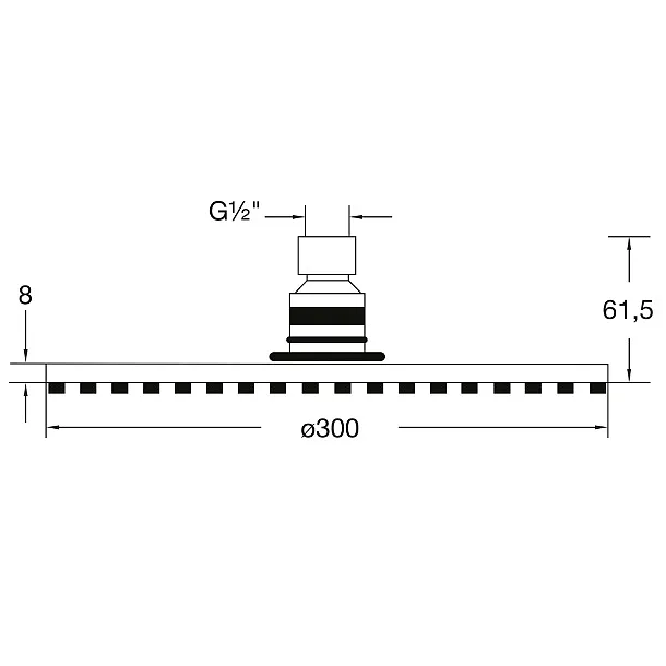 Steinberg 100 deszczownica 30cm chrom 1001688