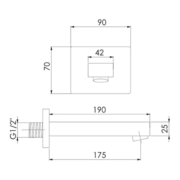 Steinberg 120 wylewka wannowo-umywalkowa 17,5cm chrom 1202300