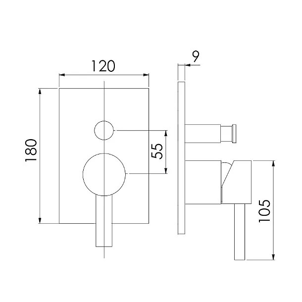 Steinberg 120 bateria wannowo-prysznicowa podtynkowa chrom 1202103