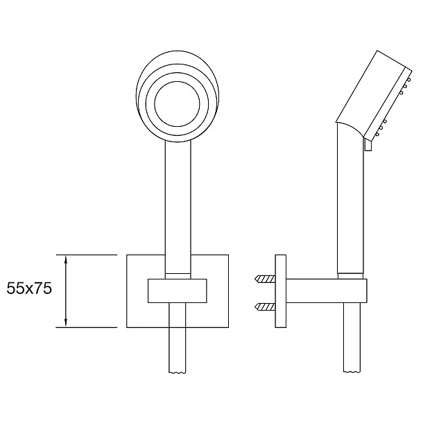 Steinberg 135 zestaw prysznicowy z uchwytem chrom 1351626