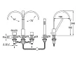 Steinberg 135 bateria wannowa 4-otworowa chrom 1352400