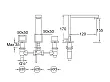 Steinberg 160 bateria umywalkowa 3-otworowa z korkiem chrom 1602000