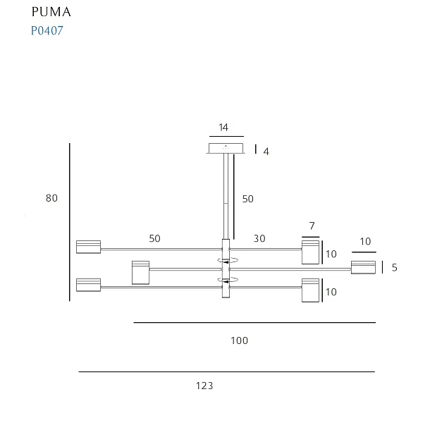 MAXLIGHT PUMA P0407 LAMPA WISZĄCA