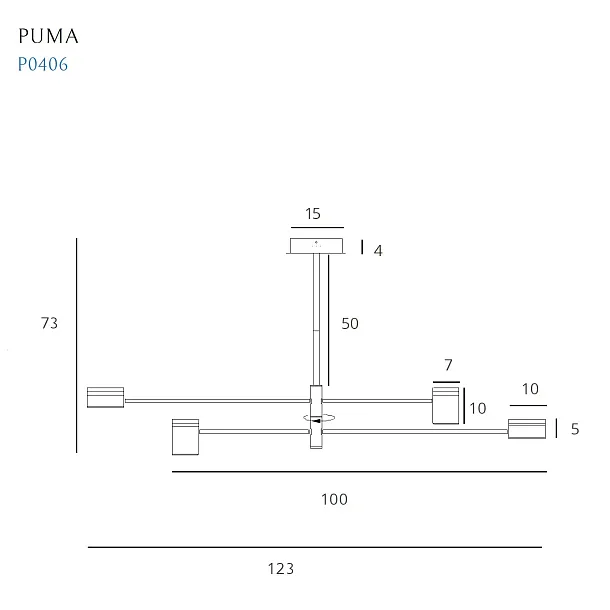 MAXLIGHT PUMA P0406 LAMPA WISZĄCA