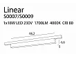 Oprawa Do Szynoprzewodu Linear Czarna 18W 4000K od Maxlight