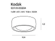 Plafon Kodak II Czarny 8W IP44 od Maxlight