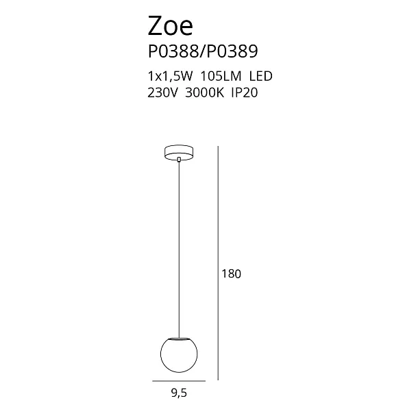 MAXLIGHT ZOE P0389 LAMPA WISZĄCA