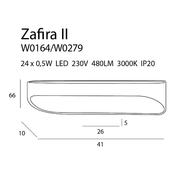 MAXLIGHT ZAFIRA W0279 KINKIET BLACK