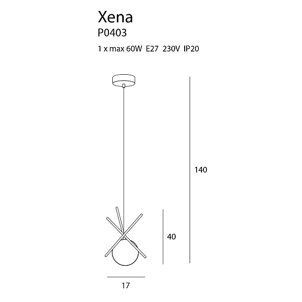 Lampa  Xena Wisząca od Maxlight