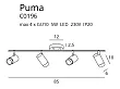 MAXLIGHT PUMA 4 C0196 LAMPA SUFITOWA