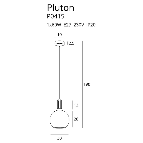 MAXLIGHT PLUTON P0415 LAMPA WISZĄCA