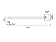 Steinberg 100 ramię deszczownicy ścienne 45cm czarne 1007910S