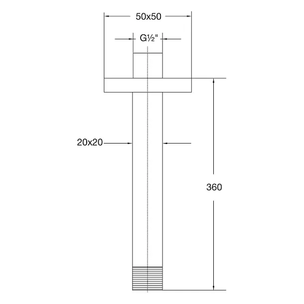 Steinberg 120 ramię deszczownicy sufitowe 36cm chrom 1201591