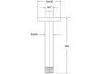 Steinberg 120 ramię deszczownicy sufitowe 36cm chrom 1201591