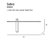 Kinkiet Sabre Czarny 61 cm IP23 od Maxlight
