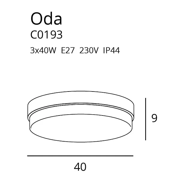 Plafon Oda Biały IP44 od Maxlight