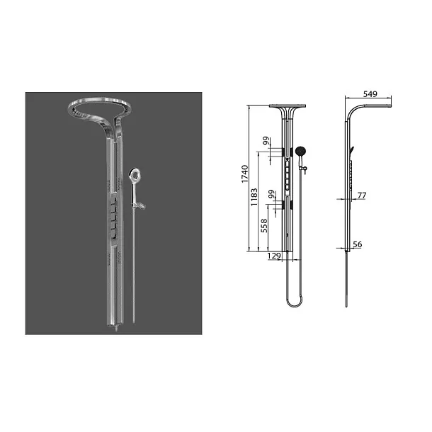 Graff Ametis system prysznicowy 5101050